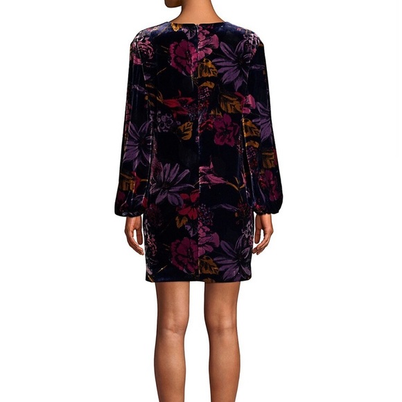 NWT TRINA TURK Eclair Floral Velvet Shift Dress Size Large - Picture 4 of 6